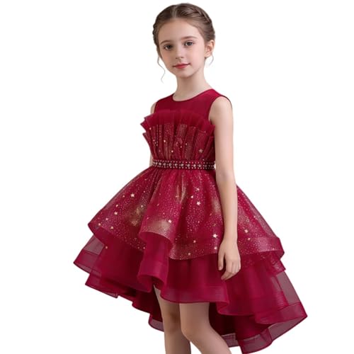 Beokeuioe Vestido de tul para niñas y niñas, con tutú, sin mangas, lentejuelas, vestido de princesa, vestido festivo para bodas, cumpleaños, bautizos, banquetes, vacaciones, elegantes vestidos de