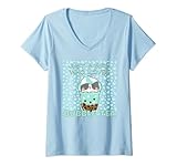 Photo Gallery donna kitty girl loves boba tea pearl milk kawaii neko bubble tea maglietta con collo a v Photo Gallery donna kitty girl loves boba tea pearl milk kawaii neko bubble tea maglietta con collo a v