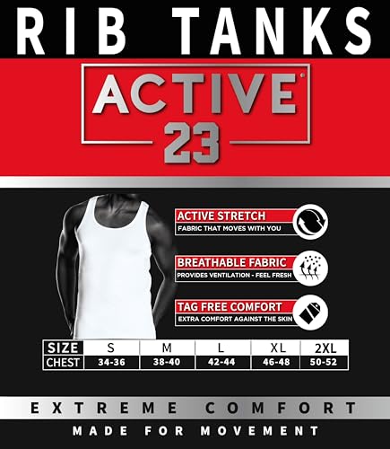 Iconic Mens 15 Pack Tanks White Tank Top Breathable A Shirt, Moisture Wicking Undershirts, Tag Free and Durable3