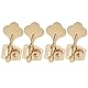 Musiclily Pro 4-in-Line Open Gear Mechaniken-Set für 4-Saiter E-Bass Precision Jazz Bass, Gold