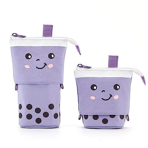 HIQE-FL Pencil Case Zip, Telescopic Pencil Case, Stand Pencil Holder, Q