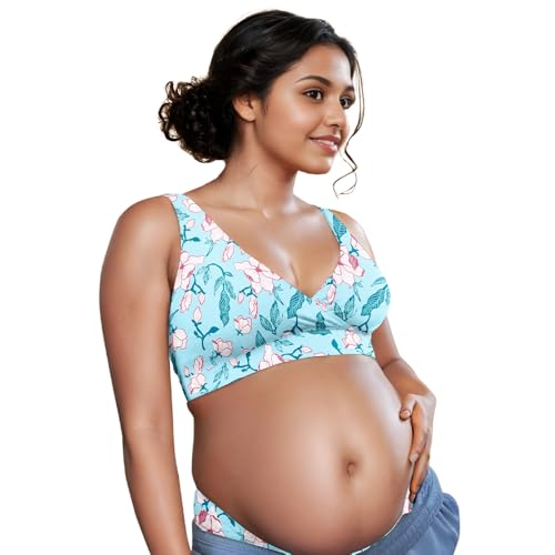 Image of &Circus Padded Maternity Bra | Pull Down Feeding Bra for Women | Padded Bra for Women Slip On | Suitable with Maternity Clothes | PureSoft Micromodal