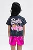 Barbie Little Girls Crop Top T-Shirt and Metallic ... #2