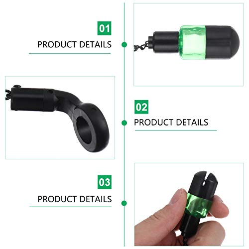 BESPORTBLE Indicador de mordida iluminado para pesca com alerta portátil acessórios de pesca para va