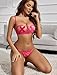 Avidlove Lingerie Set For Women Sexy Bra and Panty 2 Piece Lace Lingerie Set With Underwire Rose Red L