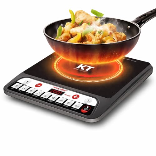 Image of DRUMSTONE ( 2026 Brings 15 Years Warranty ) 2000W Induction Cooktop with 4 Digit Display, Slide Control, 9 Power Levels, Timer & Overheat Protection | Portable Electric Stove