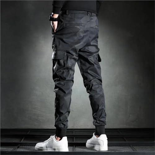 Men's Slim Fit Pants Cargo Pants Camouflage Print Drawstring Multi Pockets Bottoms Ankle Tied Trousers4