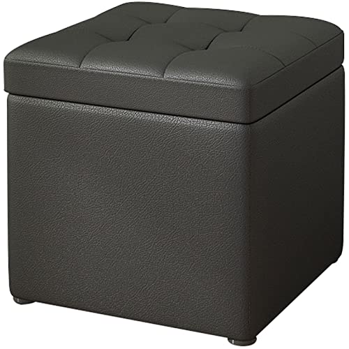 GDMDPTE Padded Storage Bench, Stool for Sofa, Wooden Footed Leather & Fabric Storage Seat, Perfect for Entryway, Living Room, & Vanity Decor.