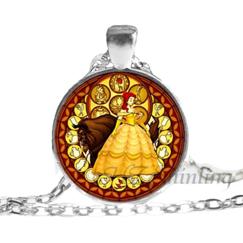 Kingdom Hearts Colgante Kingdom Hearts Joyería Redondo Cuadro Collar, Zinc