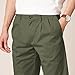 Amazon Essentials Men's Classic-Fit Wrinkle-Resistant Pleated Chino Pant, Olive, 40W x 32L