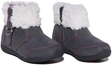 Toddler Winter Boots Girls Grey Fuzzy Ankle Size 9