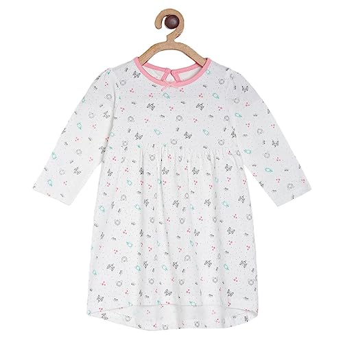 Image of miniklub Girls Pack of 2 Printed White Fit And Flare Dress
