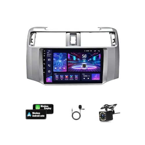 Radio estéreo para coche HYSHAOLE Android 11 con Bluetooth, pantalla táctil de 9 pulgadas y doble DIN, compatible con Toyota 4 Runner 2009-2017, GPS, Bluetooth, Carplay, Wifi, enlace de espejo, contr
