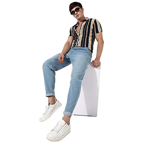Image of Campus Sutra Men's Regular Fit Mid Rise Jeans