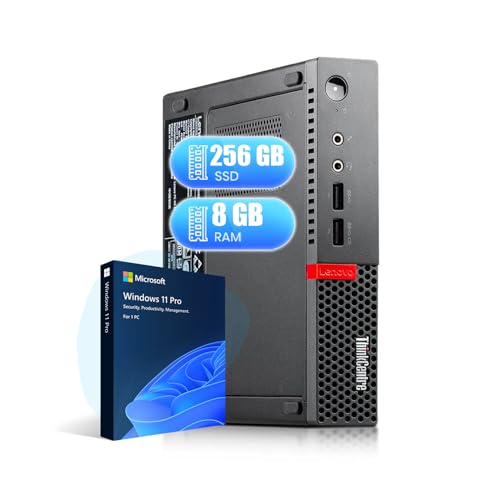 Lenovo ThinkCentre M910q Tiny Desktop Computer Windows 11 Pro - Intel Core i5-6500T 2.5GHz, 8GB RAM, 256GB SSD, USB 3.0, DisplayPort, WiFi, BT Mini PC Win 11 (Renewed)
