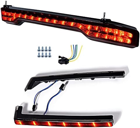 Tour Pak LED Brake/Turn/Tail Lamp Light with Accent Side Marker LED Light Kit Fit For Harley FLHTCU FLHTCUL FLHTK, FLHTKL, FLTRU FLHTCUTG 2014-2020-Smoke Lens