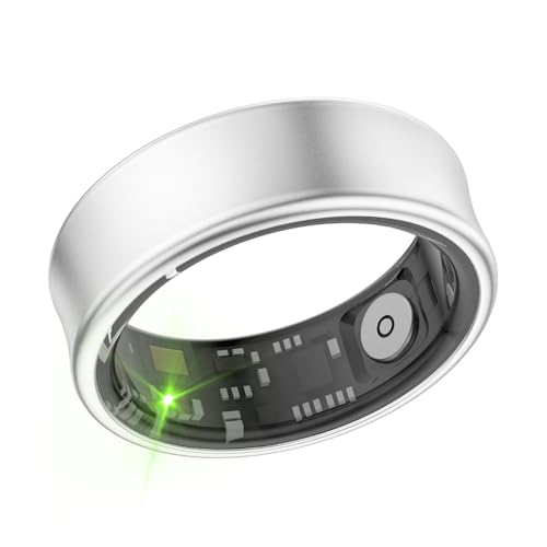 Smart Ring Anello Fitness Tracker per Uomo Anelli Intelligenti per Donna Andrid iOS SR05 Ring Impermeabile Salute Bluetooth 5.1 Ossigeno Sangue Stress