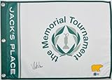 WINNER VIKTOR HOVLAND SIGNED LIMITED EDITION THE MEMORIAL TOURNAMENT GOLF PIN FLAG AUTOGRAPH BECKETT AUTHENTICATION K74