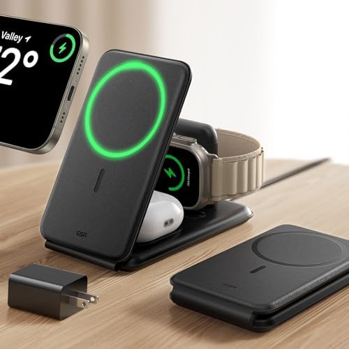 ESR 3 in 1 Charging Station for Apple, Certified Apple Watch Char...