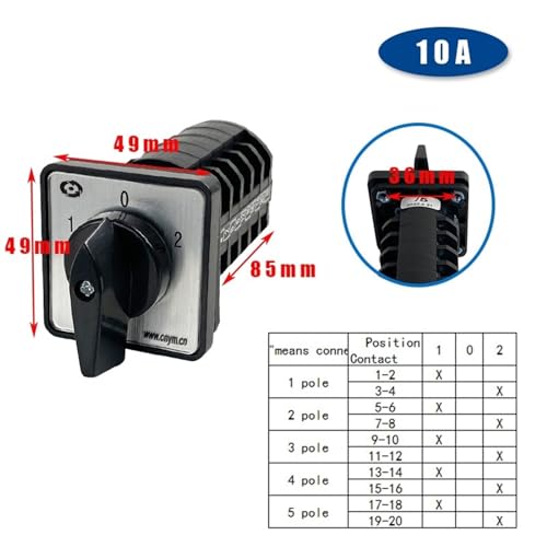 Interrupteur à came rotatif inverseur de source double alimentation 380V - 3