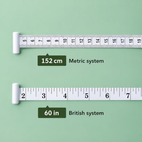 Image of Woffely Retractable Body Measuring Tape 150 cm /60 Inch, Self Measuring Tape with Lock Pin & Push Button Retract, Flexible Body Tape Measure for Waist, Fitness, Sewing & Tailoring (Pack of 1)