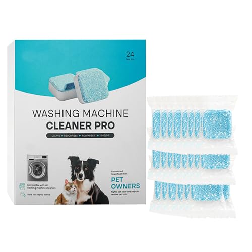 Waschmaschinenreiniger Tabs 24 Stück für Haustierbesitzer,extra stark...