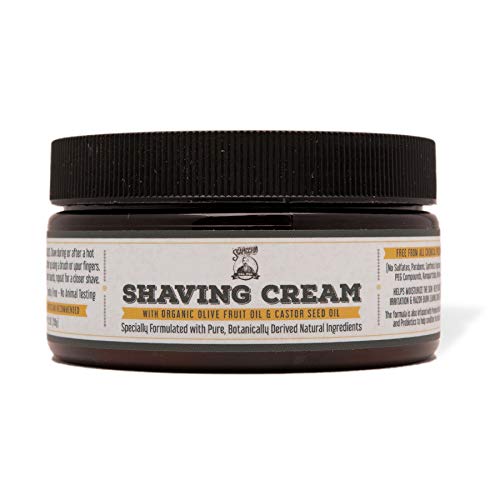 Men's Shaving Cream By Scapicchio - Smooth & Silky Shave Cream that Helps Fight Nicks, Cuts And Razor Burn with Witch Hazel, Olive Seed Oil and More Plant-Based Ingredients (5.5 oz)
