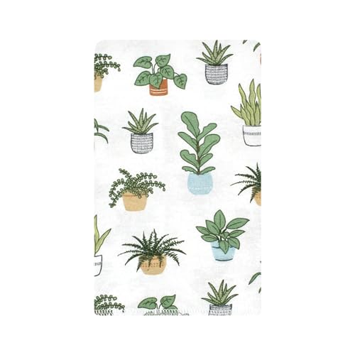 Image of Hudson Baby Unisex Baby Cotton Poly Flannel Burp Cloths, Plants 10 Pack, One Size
