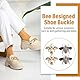 MIRKUZI Schuhpflegeprodukte & Zubehör, 4 Stück Schuhclips mit Bienen-Motiv Bienen-Schuhschnallen Schuhclips Mit Strasssteinen Metall-Schuhclips für Damen Abnehmbare