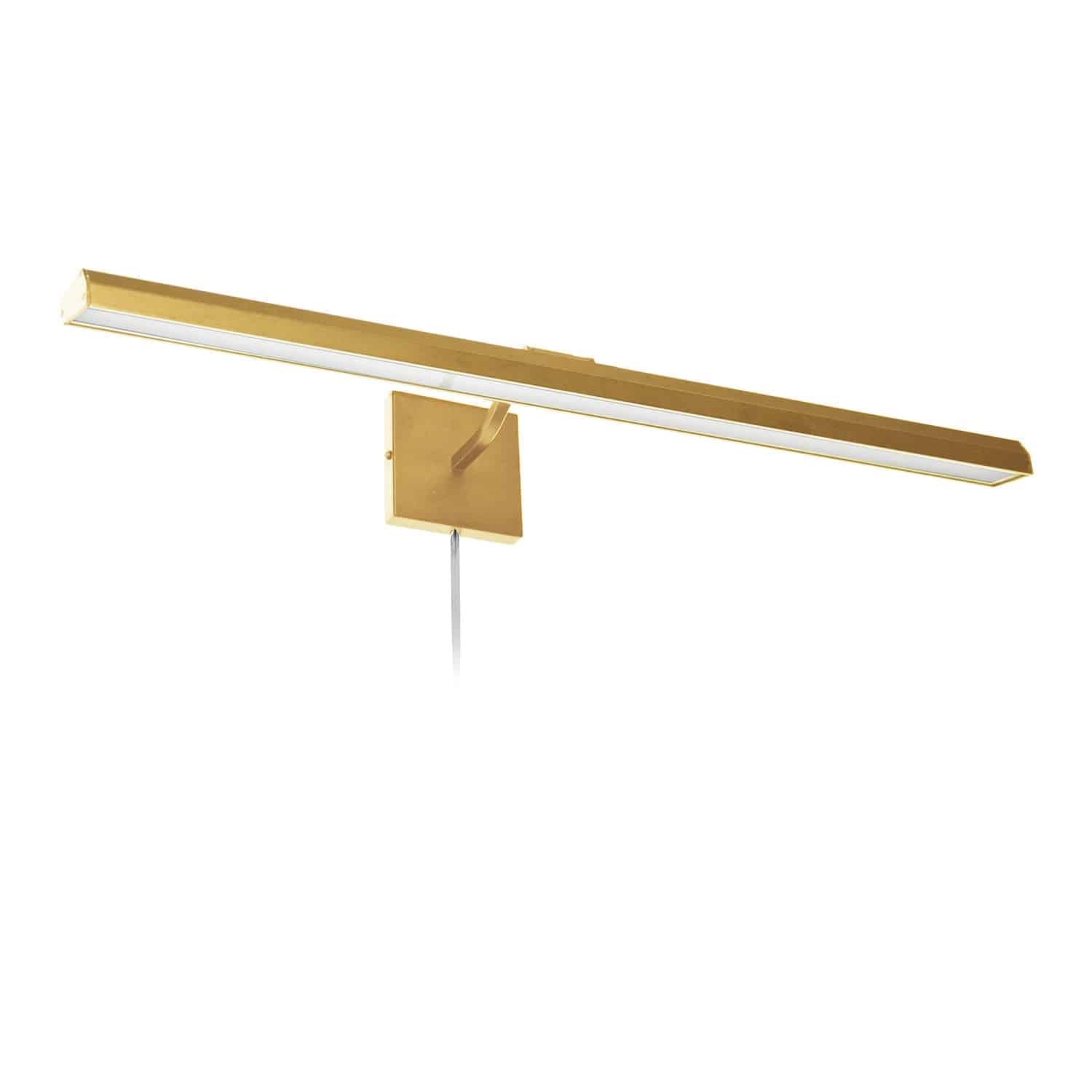 Dainolite PIC222-32LED Leonardo Contemporary LED Dimmable Picture Art Lighting Fixture for Wall, Gallery, Office or Living Room with Adjustable Color Temperature - 32'' - Aged Brass