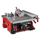 Einhell Sierra circular de mesa con batería TE-TS 36/10 T Li-Solo Power X-Change (36V, Ø 254 mm, 89 mm altura de corte, inclinación de la hoja de sierra de 45°, 1 hoja de sierra + bastón, sin batería)