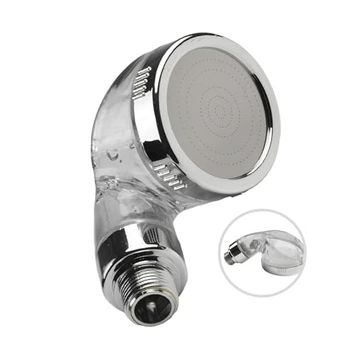 Pommeau de douche économie d'eau à 3 jets réglables embout bleu compact