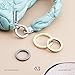 CRAFTMEMORE Metal O Ring Spring Opening Purse Making Snap Angle-Edge O-Rings Clip Key Ring Holder 2pcs SCOF (1 1/2 Inch, Brushed Brass)