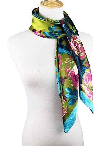Image of Women's 35 inch Satin Square Silk Like Hair Scarves and Wraps Headscarf for Sleeping | Silk Feel Neckerchief, Hair Scarf, Fashion Bandana, Headscarf, Headband, Hair Wrap Sleeping, Daily Fashion Styling