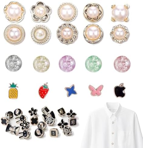 Base Pin Ropa 40PCS Decorative Safety Pins for Clothing,No Sew Button Pins,Rhinestone ...