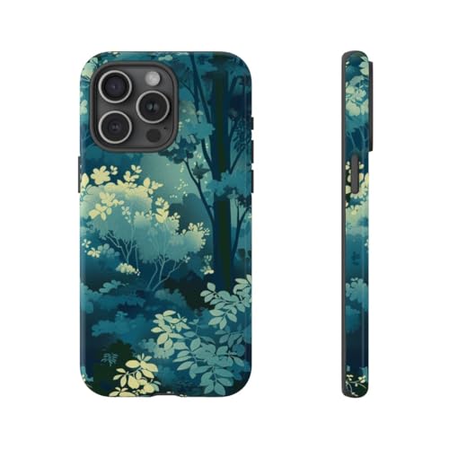 Coque feuillage lumineux iPhone 15 Pro Max vert pour vos sorties nature
