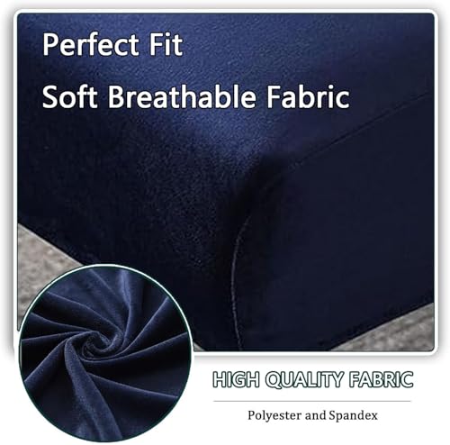 Funda de terciopelo para silla elegante y gruesa en color verde oscuro 4
