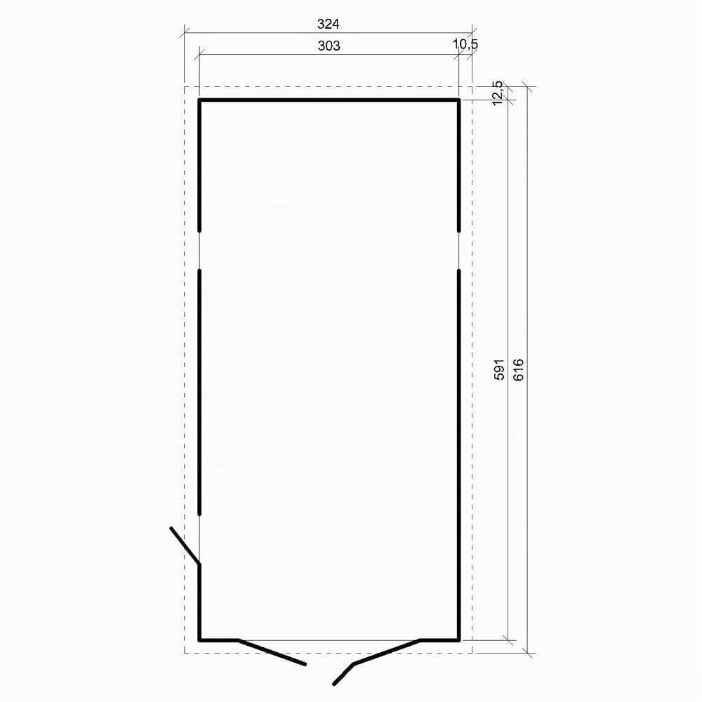 Garage in legno naturale A222x616x324 cm/18 m2- Magazzino esterno con finestre - Capanno da giardino - per auto, bici, deposito attrezzi e rimessa - TIMBELA M102
