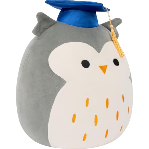 Squishmallows Original 12in Hoot the Grey Owl in Graduation Cap – Official Jazwares Plush (Medium-Sized) by Squishmallows - Image 2