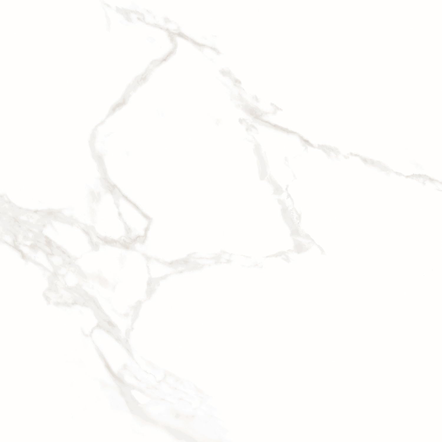 Go Bathrooms Grey,White Milo White Marble Polished Porcelain Wall Floor Tile - 600X600mm