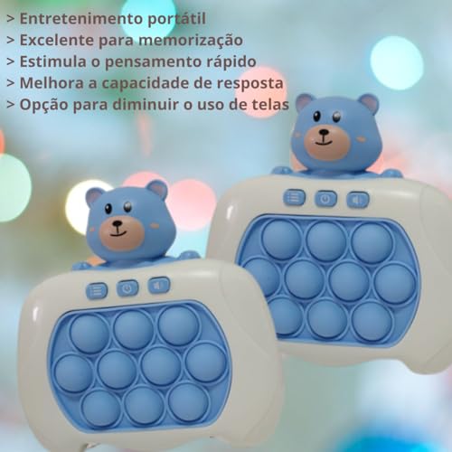 Pop It Mini Gamer Console Anti Stress Eletronico Brinquedo Som Led Educativo Quick Push Fidget Toys
