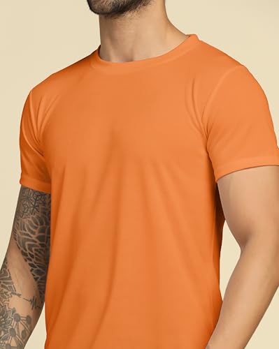 Image of VastraVibes Cotton Regular Fit T-Shirt Round Neck Casual Mens Plain Tshirt