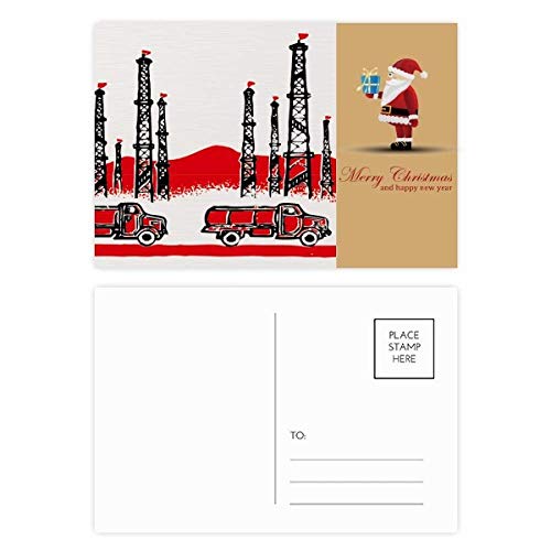 Cartes postales de remerciement Car Mountain Tower Santa Claus | Lot de 20