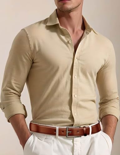 Image of Mens Dress Belt,Mens Leather Belts for Jeans, Belt 1.38 inch Width