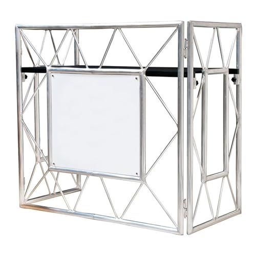 Audiosavings bundle: American DJ Pro Event Table 2 Foldable Portable DJ Booth Facade bundled with Black Scrim ADJ (2 items)