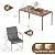 Rotihom 7 Pieces Patio Dining Set,Outdoor Patio Table and Chairs Set For 6 with 6 Texlin Seats & 59" Wood-Like Pspc Table, Strengthened Metal Frame Outdoor Patio Dining Sets For Backyard/Deck/Poolside
