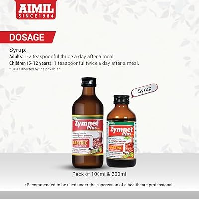 AIMIL Zymnet Plus Syrup | Digestive Health & Acidity | 200 ML