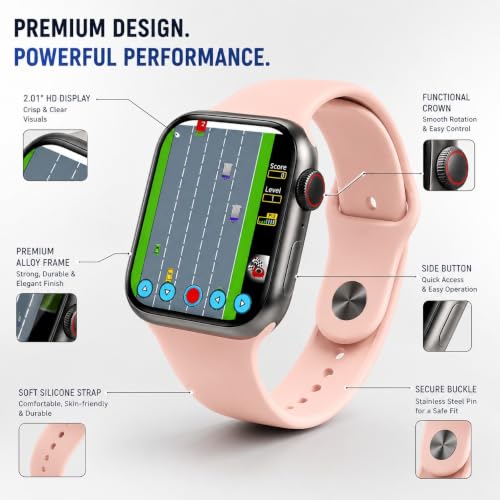 Image of PerfX Dual Strap Bluetooth Calling Smart Watch, Health Tracking, Sports Modes & Fun Race Game, HD Display, Notifications, Long Battery, Android iOS Compatible Smartwatch (White)