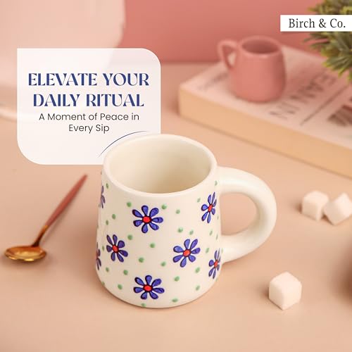 Image of Cups & Mugs - Coffee Mugs Set of 2 - Tea Cup - Ceramic Coffee Cup, Elegant Gift Pack, Microwave and Dishwasher Safe, Stylish Modern Design for Home & Office,BlueBrew Mug