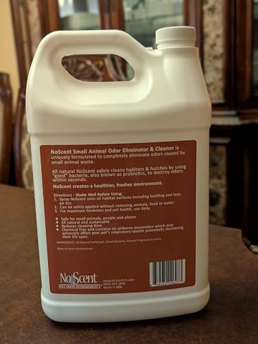 Image of No Scent Small Animal Guinea Pig Cage Cleaner | Hamster & Rabbit Habitat Pet Odor Spray (128 Fl Oz / 3.8 Liter)